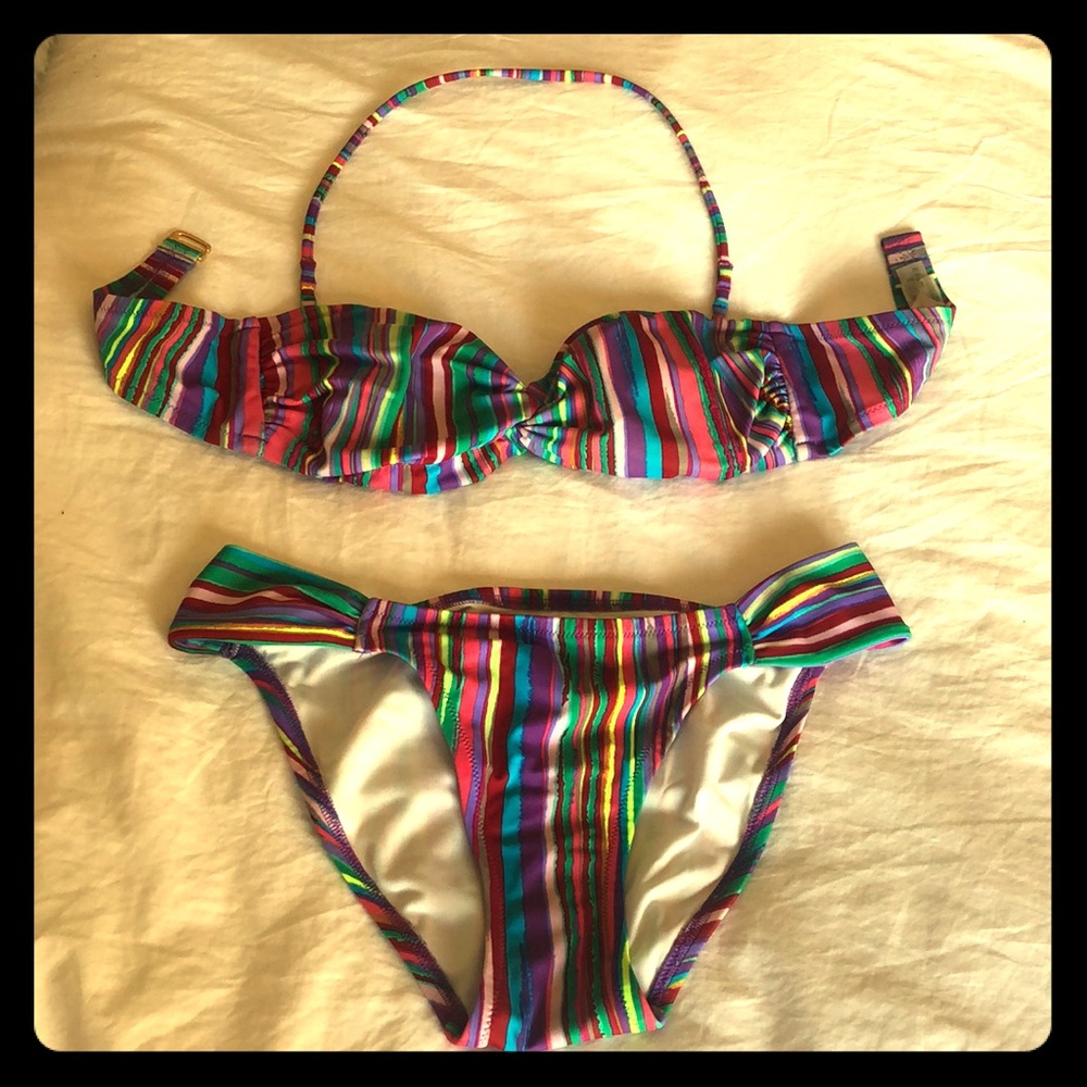 Victoria’s Secret colorful striped bikini